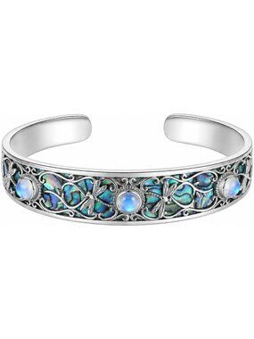 Nature-Inspired Cuff Bracelet for Women | Elegant Statement Jewelry Gift for Mom